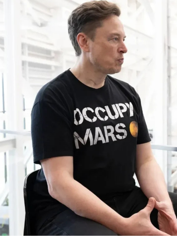 Elon Musk Occupy Mars Black T-Shirt Super Star Jacket