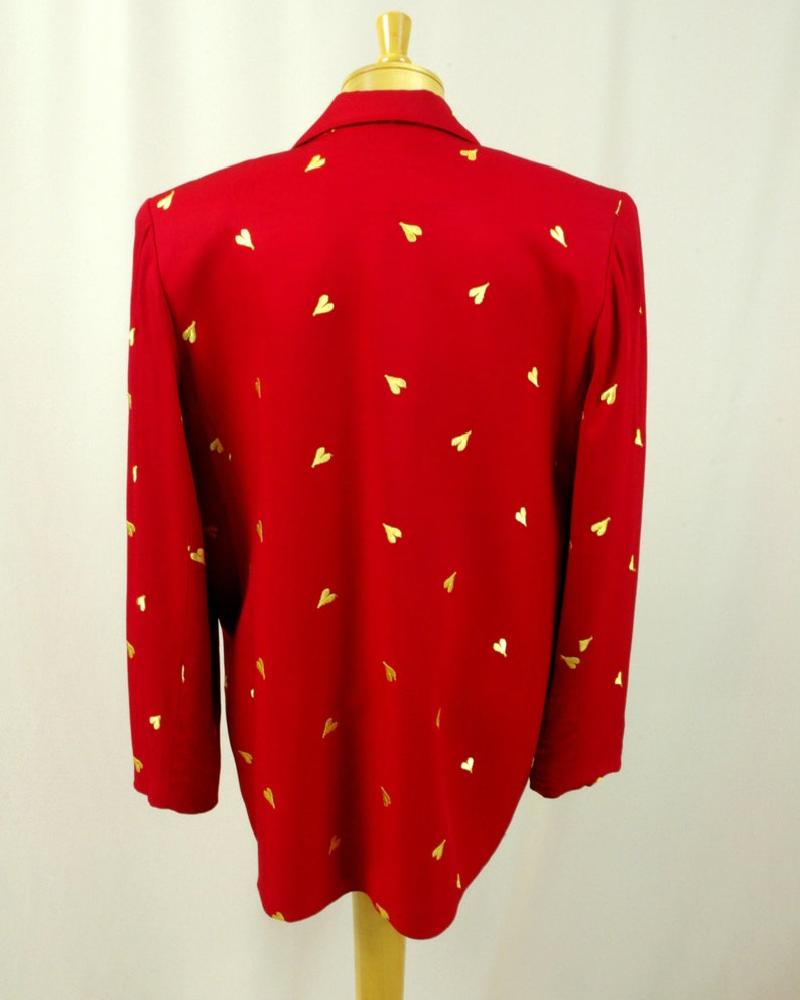 Valentines Day Jacket Red Heart Blazer Red Blazer Super Star Jacket