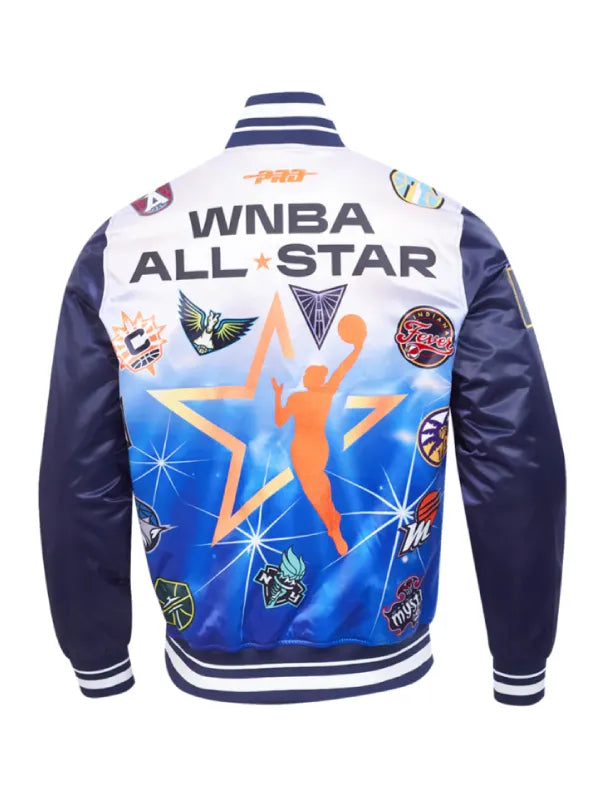 WNBA All Star 2025 Unisex Sublimated Satin Jacket Super Star Jacket