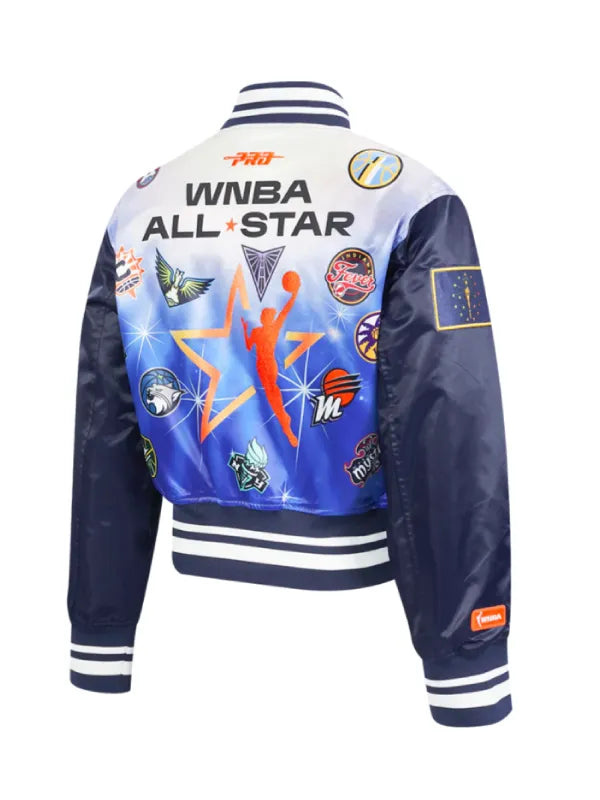 WNBA All Star 2025 Unisex Sublimated Satin Jacket Super Star Jacket