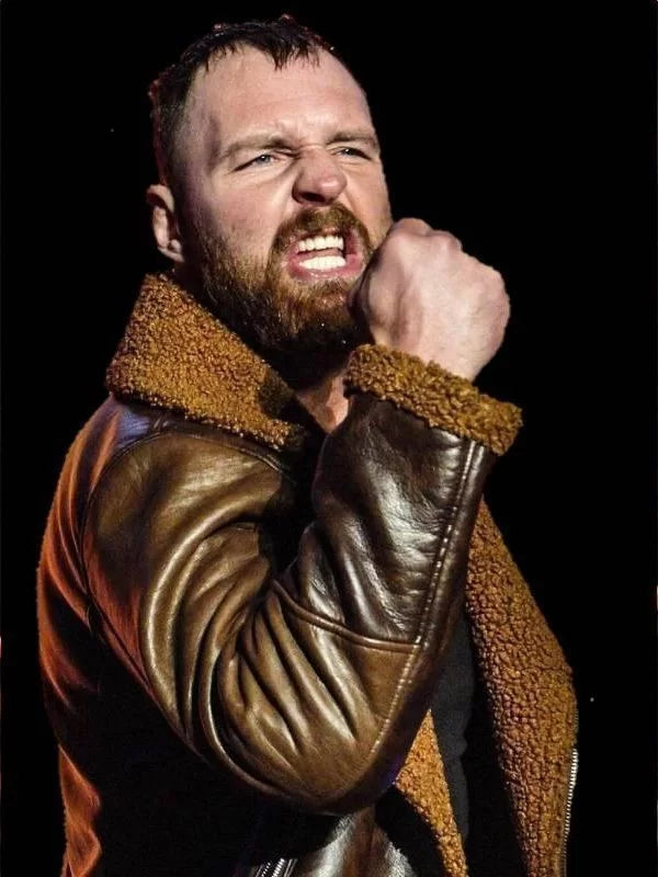 WWE Dean Ambrose Shearling Leather Jacket Super Star Jacket