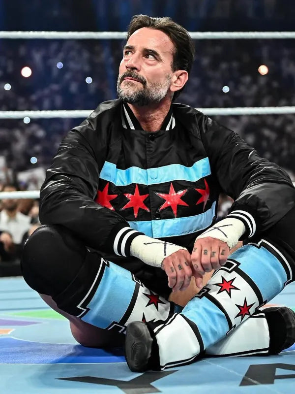 WWE Night of Champions 2025 CM Punk Varsity Jacket Super Star Jacket