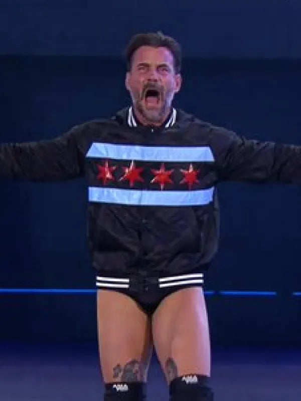 WWE Night of Champions 2025 CM Punk Varsity Jacket Super Star Jacket