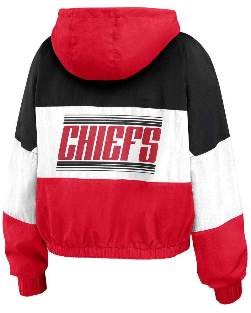 Women’s Wear By Erin Andrews Red & Black Kansas City Chiefs Color Block Jacket Super Star Jacket