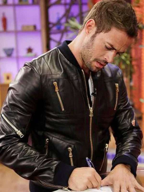 William Levy Despierta America Black Leather Jacket Superstar Jacket