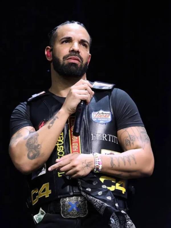 Wireless Festival 2025 Drake Black Vest Superstar Jacket