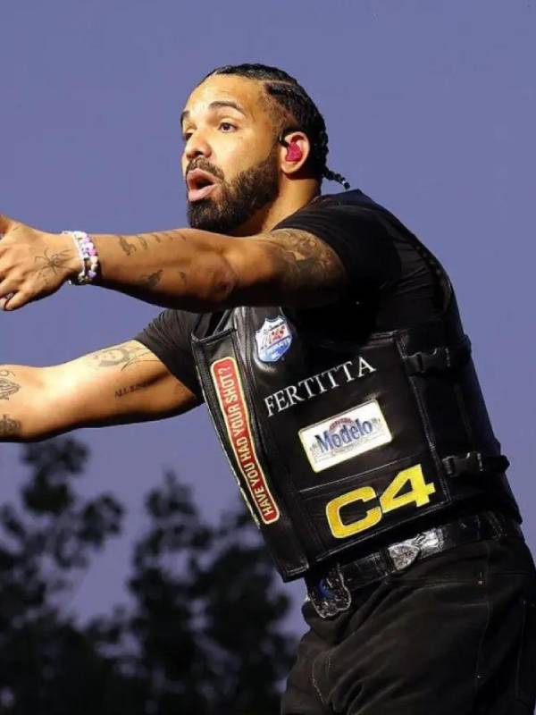 Wireless Festival 2025 Drake Black Vest Superstar Jacket