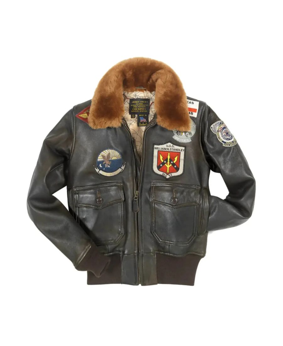 Women Top Gun Flight Leather Jacket Super Star Jacket