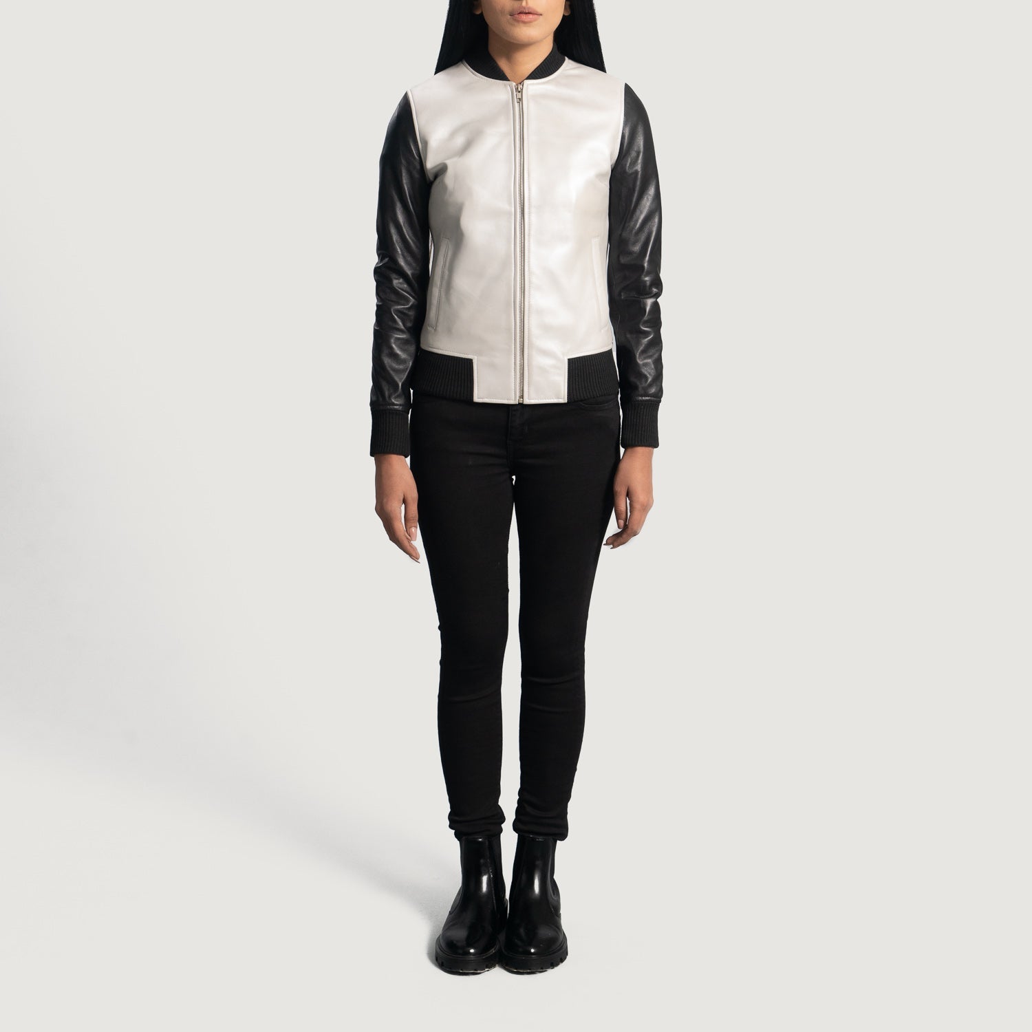 Cole Silver Leather Bomber Jacket Super Star Jacket