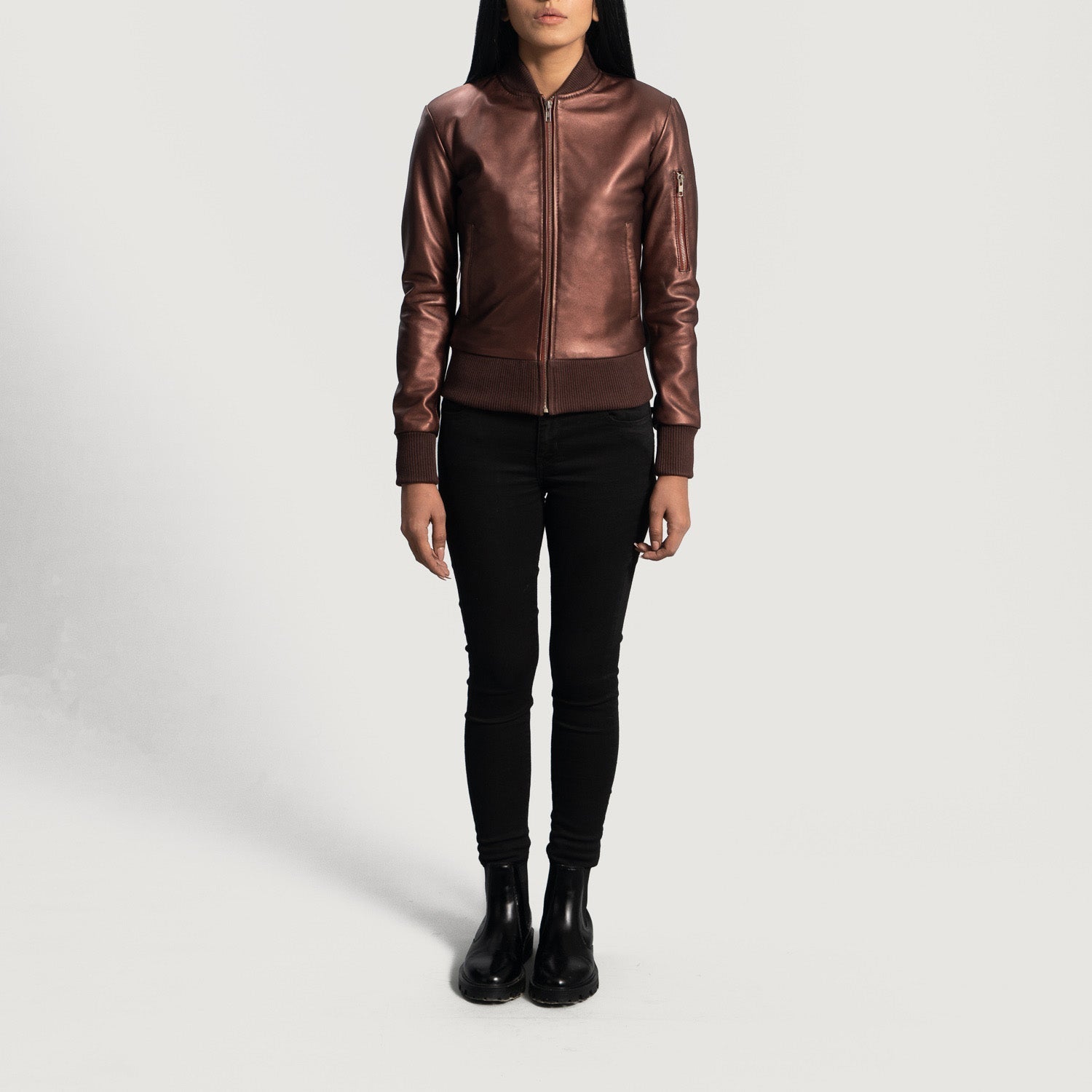 Reida Maroon Leather Bomber Jacket Super Star Jacket