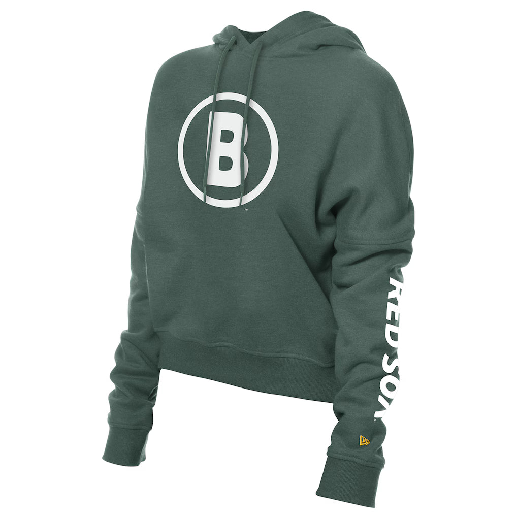 Women's Boston Red Sox New Era Green 2025 Pullover Hoodie Superstar Jacket