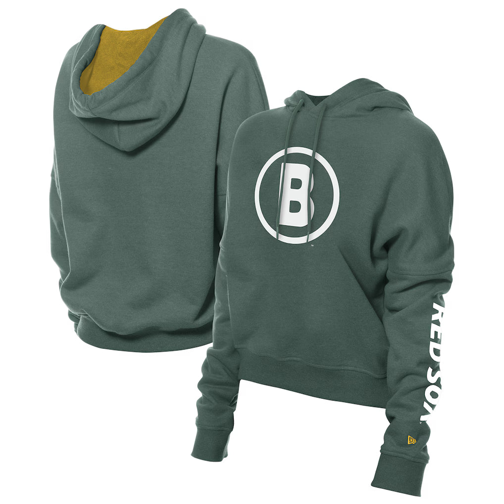 Women's Boston Red Sox New Era Green 2025 Pullover Hoodie Superstar Jacket