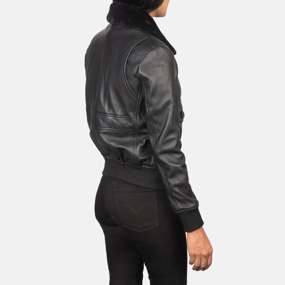 Stella G-1 Black Leather Bomber Jacket Super Star Jacket