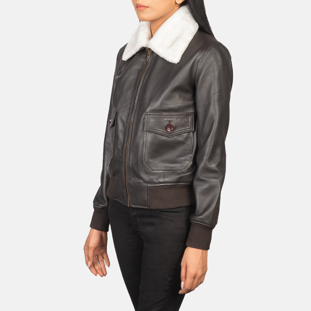 Stella G-1 Brown Leather Bomber Jacket Super Star Jacket