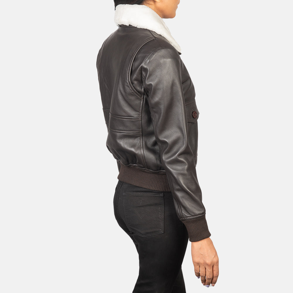 Stella G-1 Brown Leather Bomber Jacket Super Star Jacket