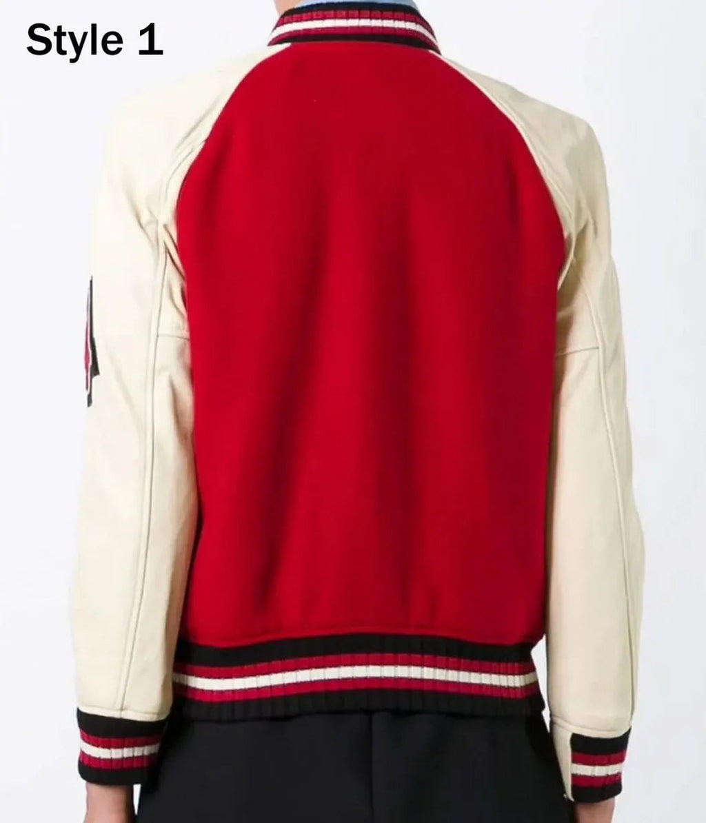 Coach Red and White Varsity Jacket Super Star Jacket