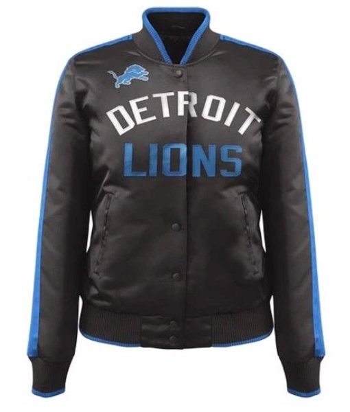Detroit Lions Show Time Satin Jacket Super Star Jacket