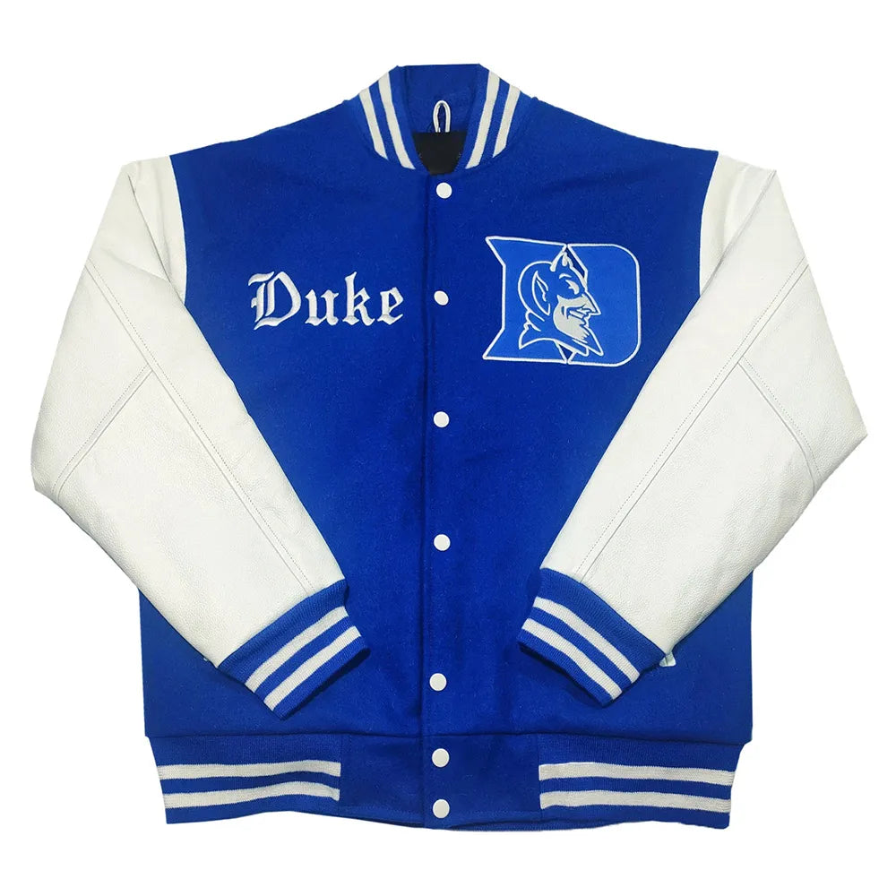 Duke Blue Devils Royal and White Varsity Jacket Super Star Jacket