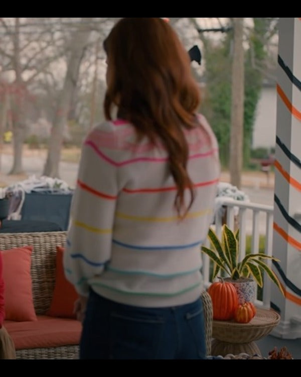 Sweet Magnolias JoAnna Garcia Swisher Rainbow Striped Sweater Super Star Jacket