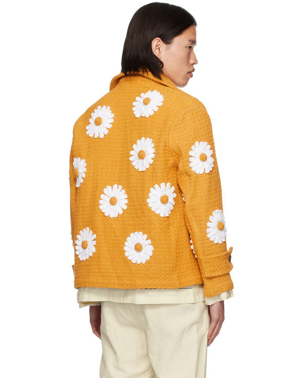 E! News 2025 John Legend Yellow Daisy Appliqué Jacket Super Star Jacket