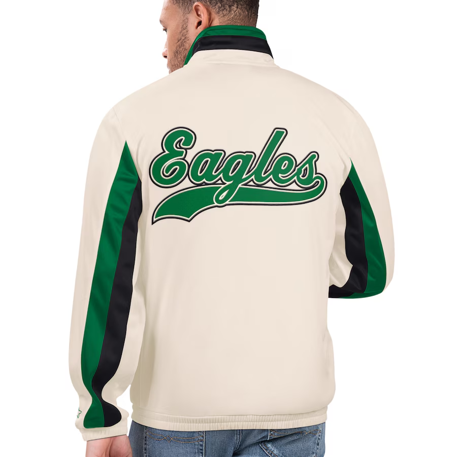 Men’s Philadelphia Eagles Starter White Rebound Track Jacket Super Star Jacket