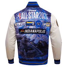 Unisex Pro Standard Cream 2024 NBA All-Star Game Satin Full-Snap Jacket Super Star Jacket