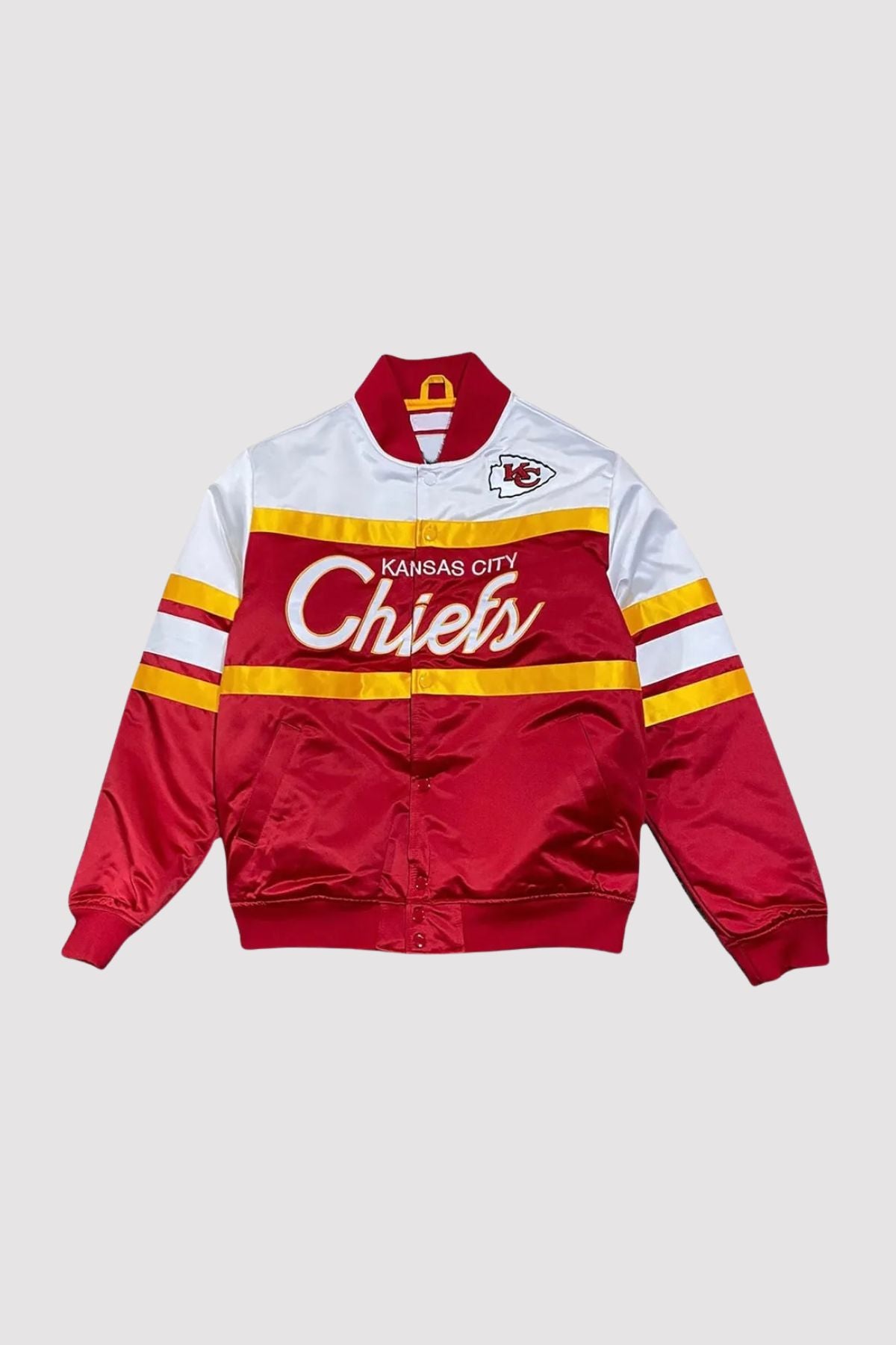 Kansas City Chiefs Special Script Heavyweight Satin Jacket Super Star Jacket