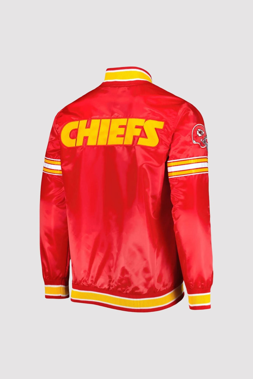Kansas City Chiefs Starter Midfield Red Satin Varsity Jacket Super Star Jacket