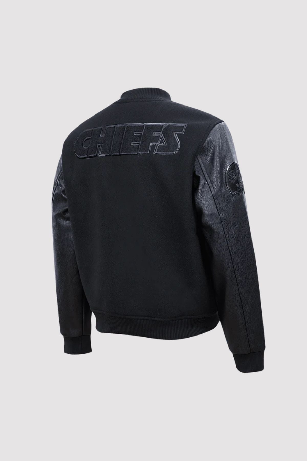 Kansas City Chiefs Triple Black Logo Varsity Jacket Super Star Jacket