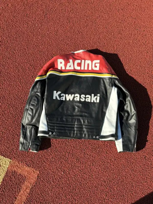 Kawasaki Vintage Racing Leather Jacket Super Star Jacket