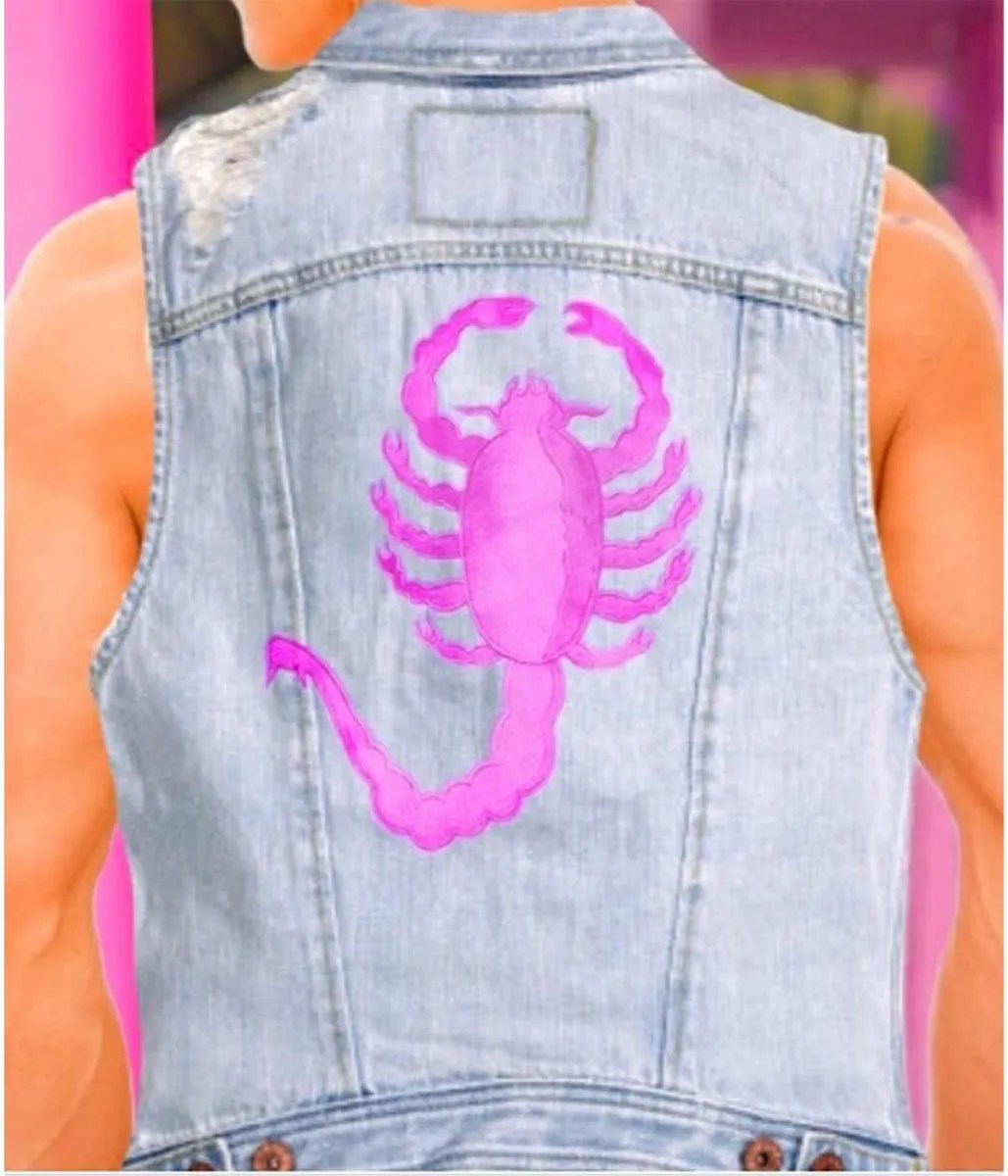 Ryan Gosling Barbie Blue Denim Vest Super Star Jacket