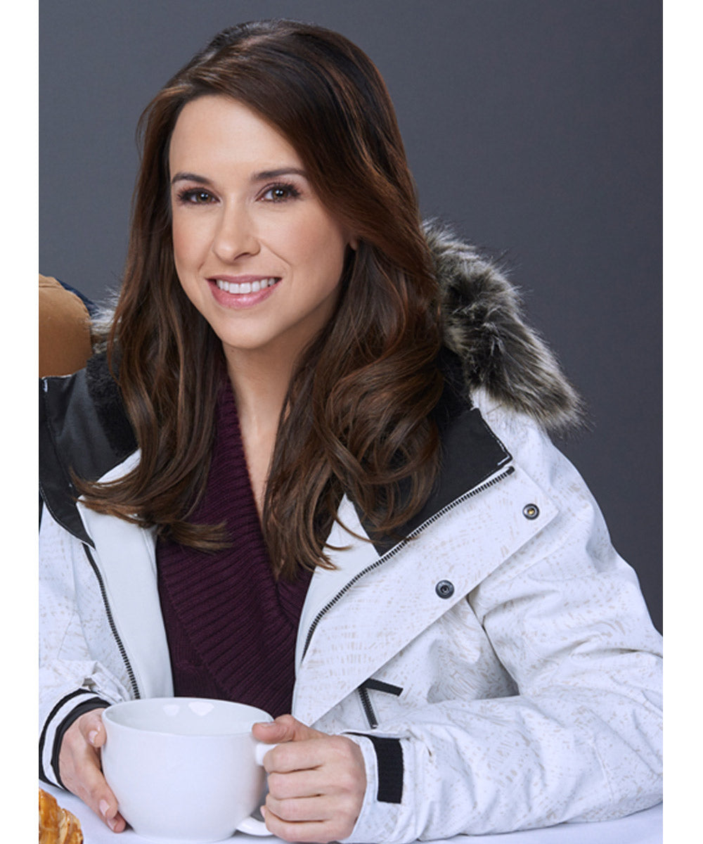 Winter in Vail Lacey Chabert White Parka Super Star Jacket