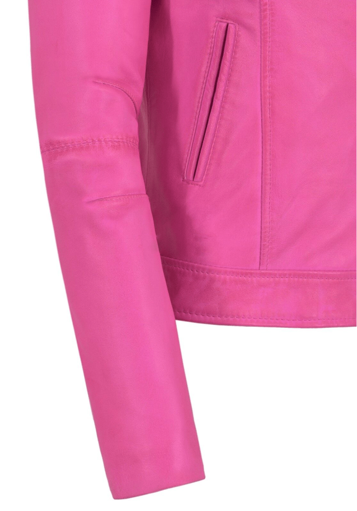 Margot Robbie Barbie Pink Leather Jacket Super Star Jacket