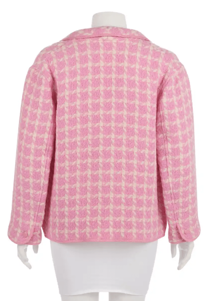 Margot Robbie Barbie Pink Checkered Blazer Super Star Jacket