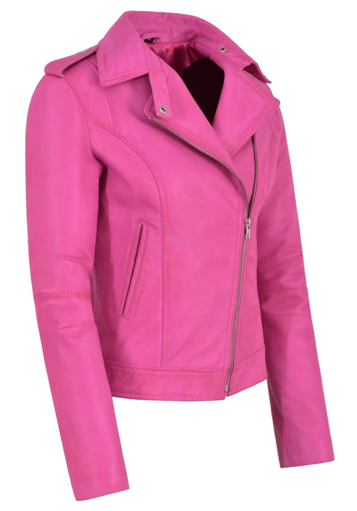 Margot Robbie Barbie Pink Leather Jacket Super Star Jacket