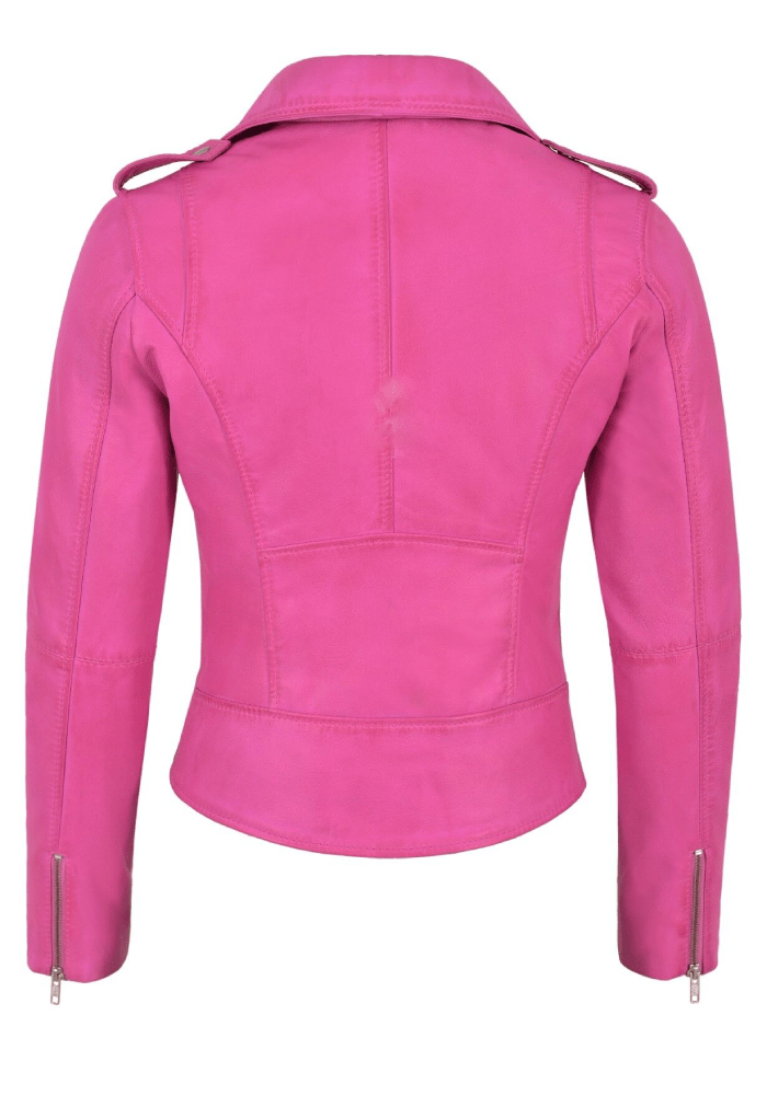 Margot Robbie Barbie Pink Leather Jacket Super Star Jacket