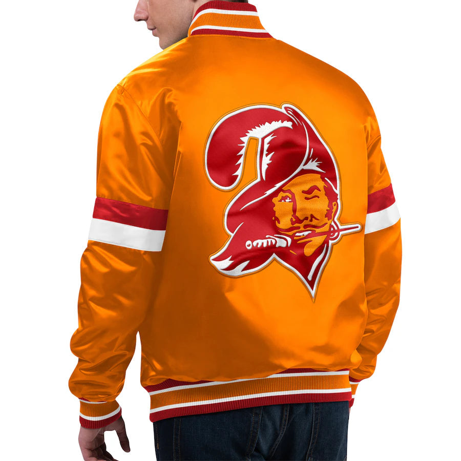 Men’s Tampa Bay Buccaneers Starter Orange Gridiron Classics Home Game Varsity Jacket Super Star Jacket