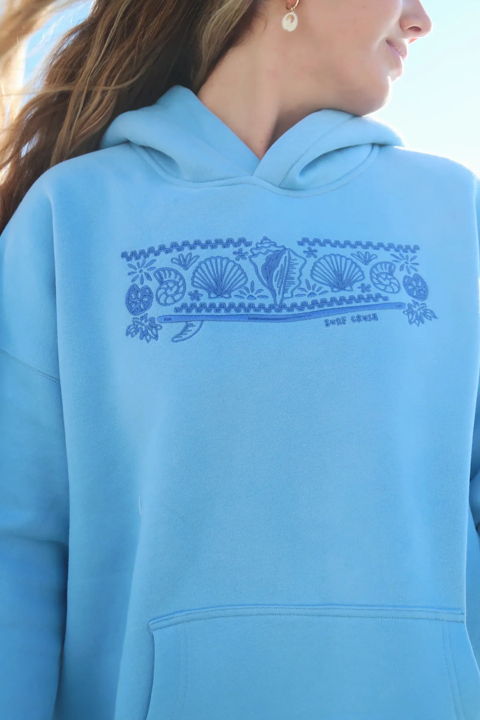 Miss Diana Women’s Blue Fleece Oversized Hoodie Super Star Jacket