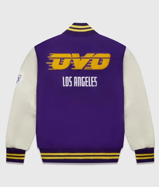 Ovo Los Angeles Lakers Varsity Bomber Jacket Super Star Jacket
