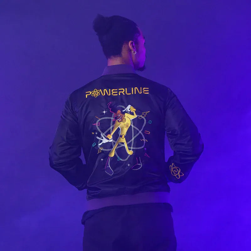 Powerline Bomber Black Jacket