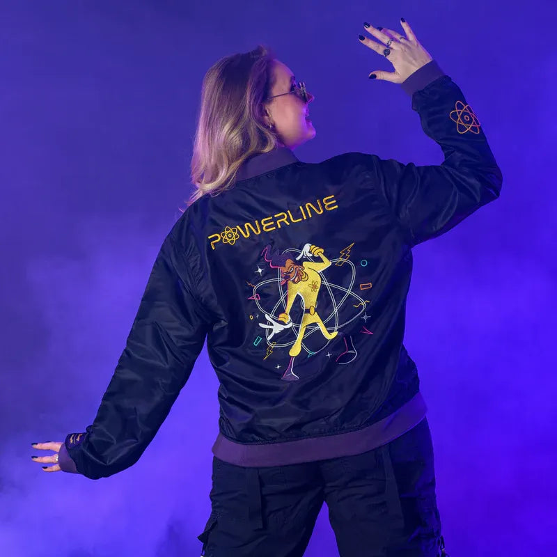 Powerline Bomber Black Jacket