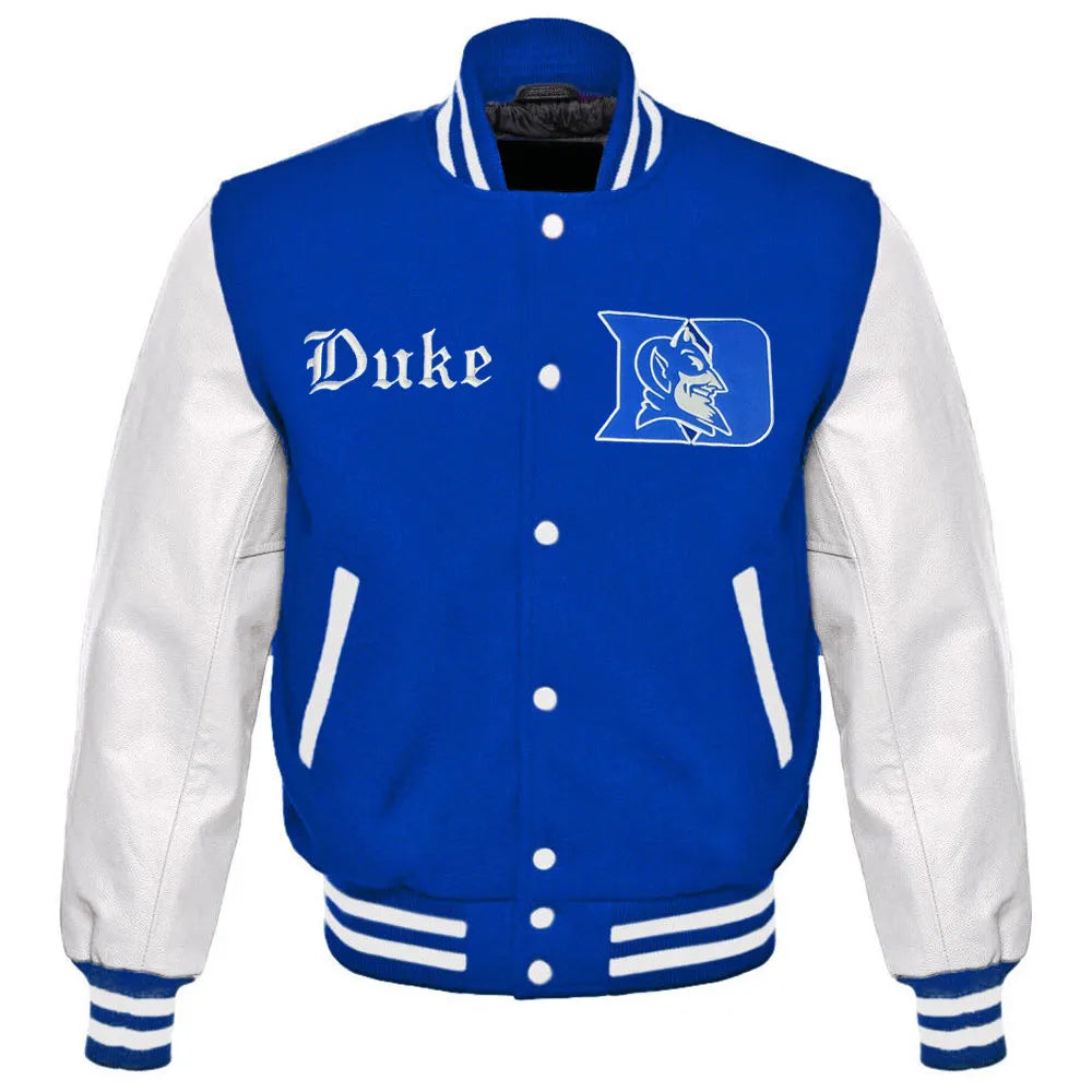 Duke Blue Devils Royal and White Varsity Jacket Super Star Jacket