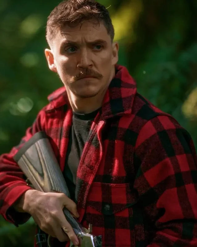 Strange Darling 2024 Kyle Gallner Plaid Jacket Super Star Jacket
