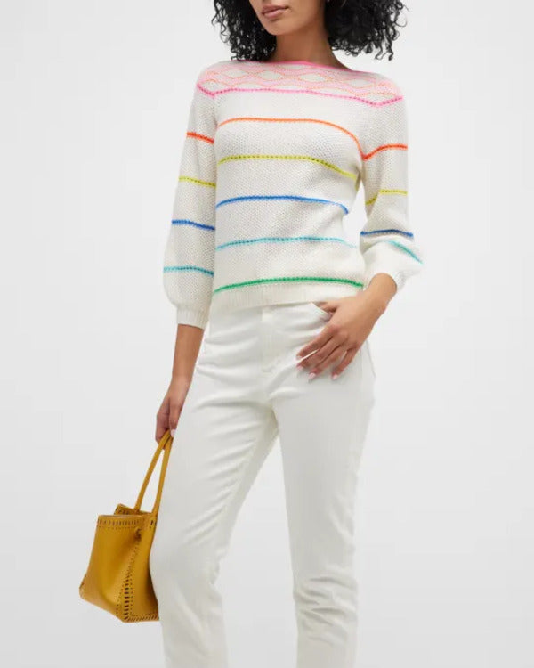 Sweet Magnolias JoAnna Garcia Swisher Rainbow Striped Sweater Super Star Jacket