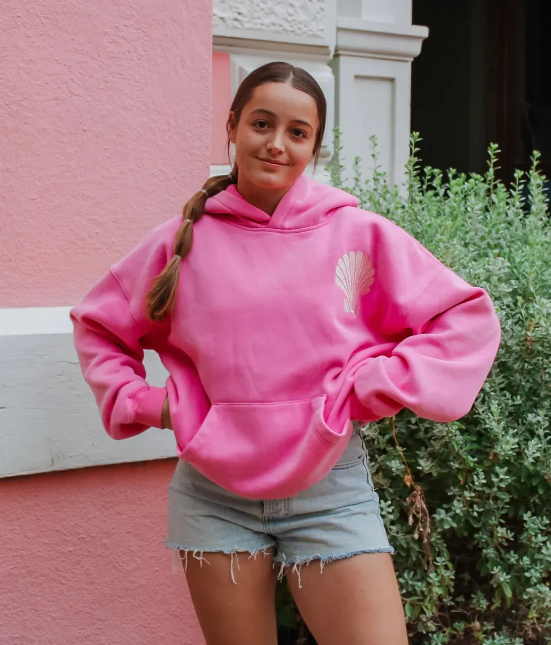 Women’s Sunset Surf -Vintage Bubblegum Pink Hoodie Super Star Jacket