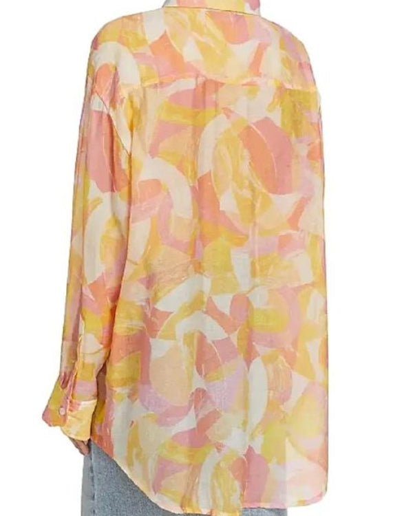 Sirens S01 Milly Alcock Orange Printed Shirt Super Star Jacket