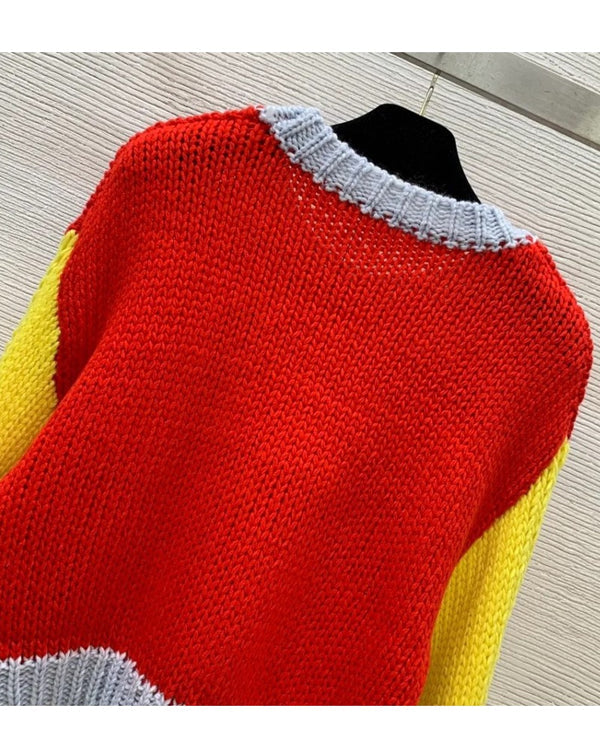 The Room Next Door Tilda Swinton Colorblock Sweater Super Star Jacket