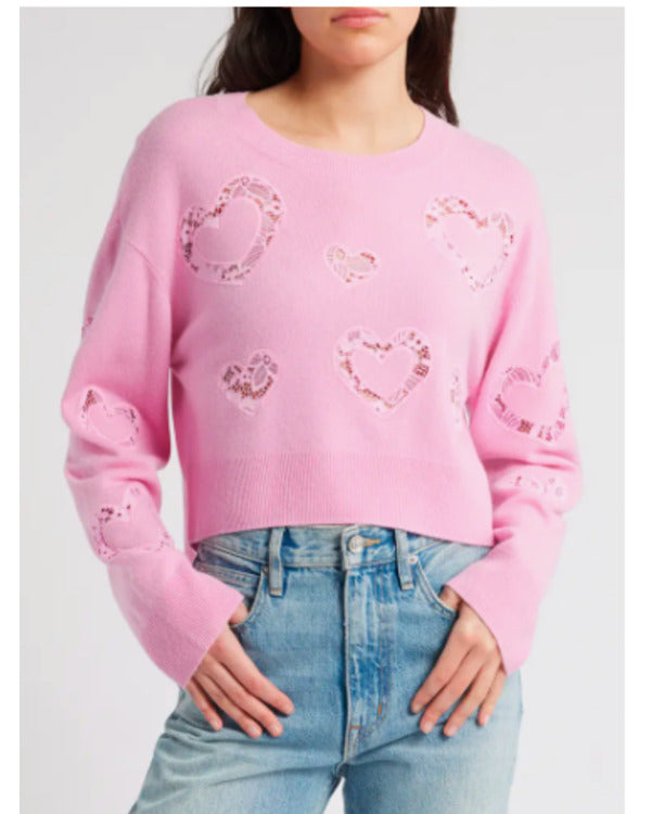 The Today Show 2025 Savannah Guthrie Pink Hearts Sweater Super Star Jacket