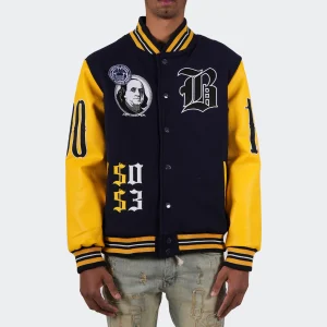 Mens-Blessed-Money-Navy-Varsity-Jacket-1