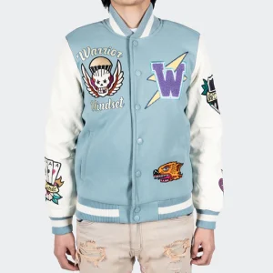 Mens-Dragon-Warrior-Skull-Light-Blue-Varsity-Jacket-1